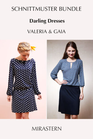 Schnittmuster Bundle Darling Dresses: Valeria und Gaia Kleid & Shirt