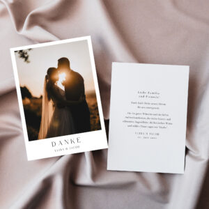 Danksagung Hochzeit Vorlage | persönlich mit Foto ROSELIA