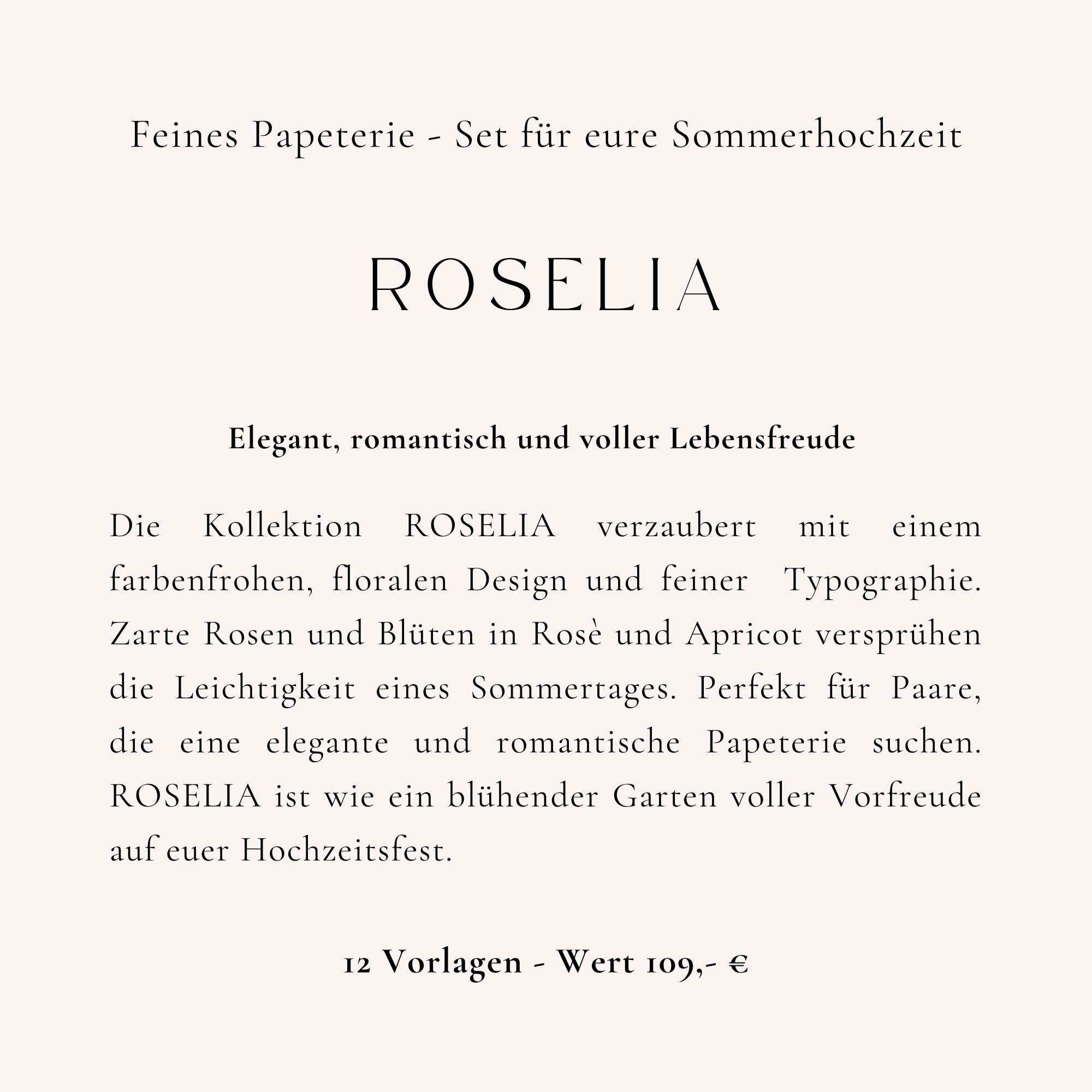Hochzeit Papeterie Bundle | elegant & floral ROSELIA – Bild 8