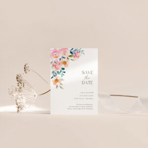Save the Date Vorlage Hochzeit | floral & romantisch ROSELIA