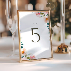 Tischnummer Hochzeit Vorlage | Download für Canva ROSELIA