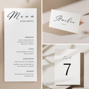 Hochzeit Tischkarten Set | minimalistisch & elegant MODERN MUSE