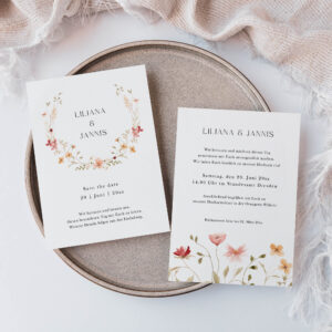 Save the Date & Einladung Boho Hochzeit SOLEA GARDEN