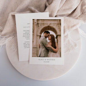 Dankeskarte Hochzeit mit Foto | Canva Vorlage MIDORI